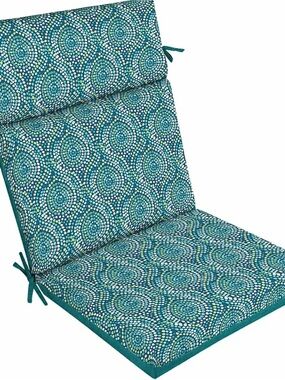 Style Selections Blue Circle OB Seat Cushion Outdoor Lounge 44x22x 4.5